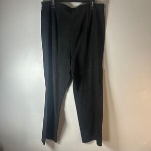 JM Collection Black Polyester Spandex Straight Leg Pants Women‎ Size 14
